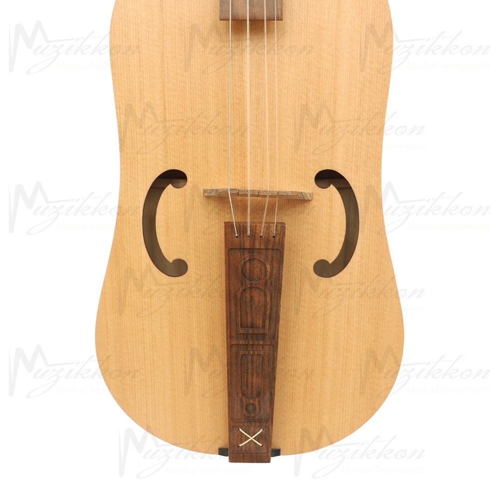 Muzikkon Medieval Fiddle, 4 String Maple Finish