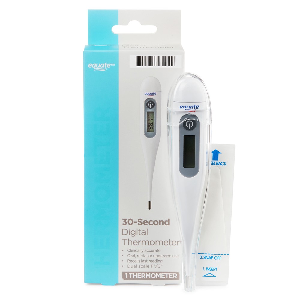 Equate 30-Second Digital Thermometer Clinically Accurate 30-Second Readout 1 Ct