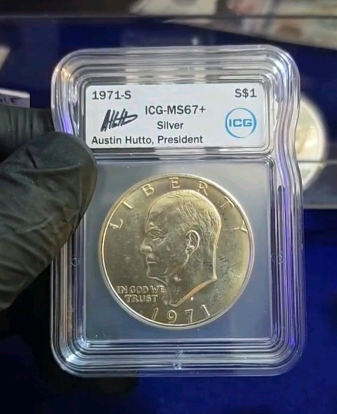 1971 San Francisco Eisenhower Dollar Silver ICG MS67+ Uncirculated