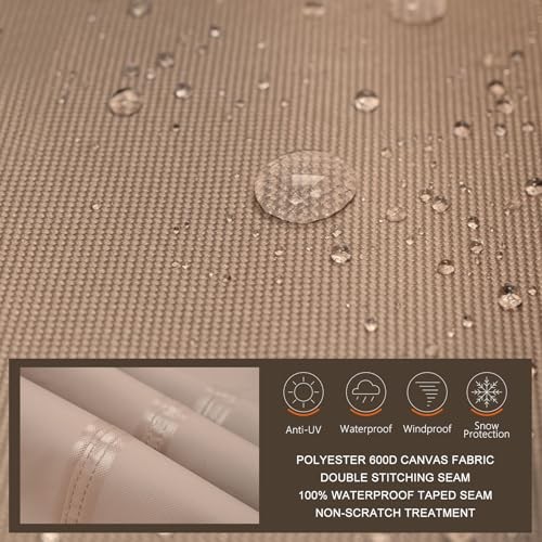 ULTCOVER Funda rectangular resistente para Rectangular 126 x 74 pulg. Marrón