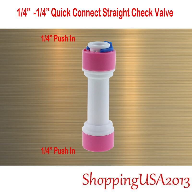 Auto Shut Off Valve 1/4" 1/4" Straight Check Valve &Flow Restrictor