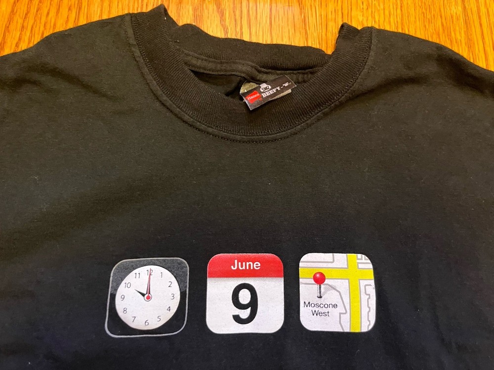 Apple logo WWDC 2008 T-SHIRT Black Medium Employee Siri Macintosh Coder iPhone M