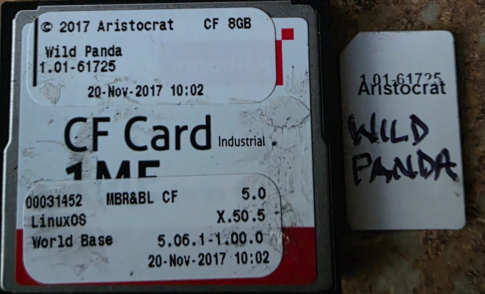 Aristocrat Software Gen7 Gen8 "Wild Panda" (1.01-61725) CF #1