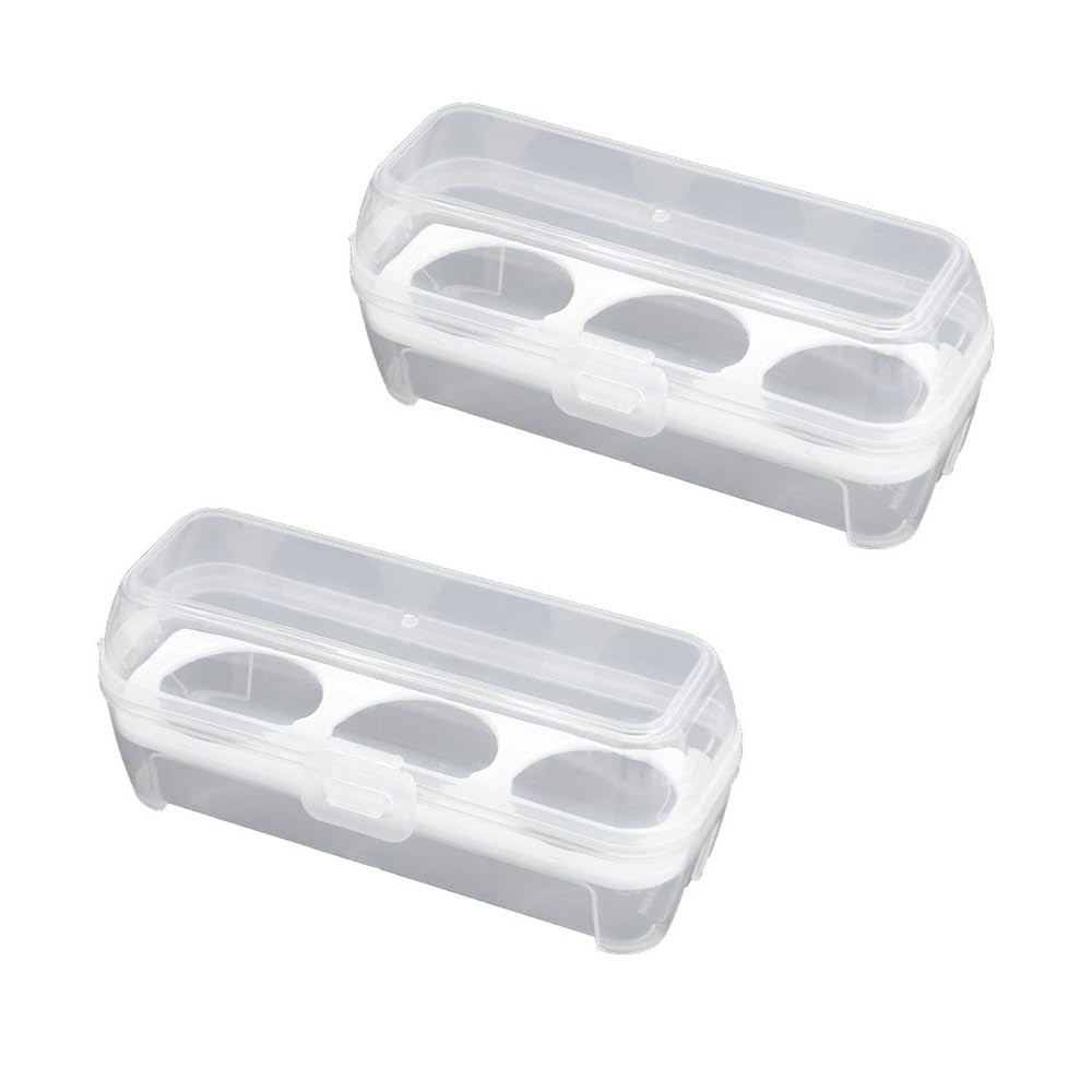 2 Pack Camping Egg Carrier 3 Grids Storage Container Portable Shockproof Eggs...