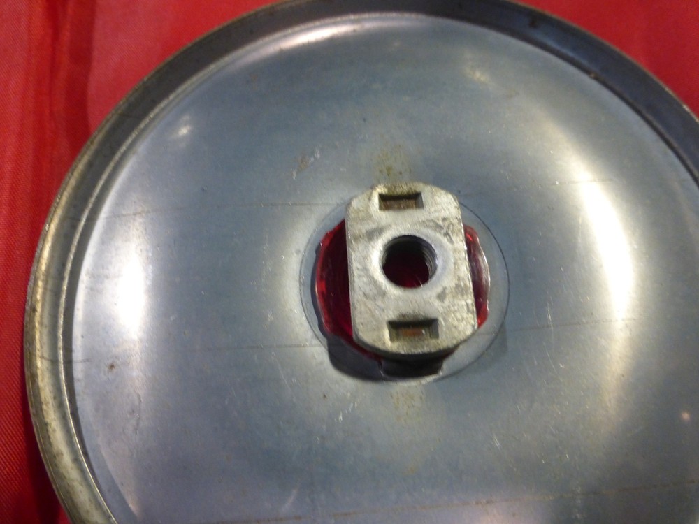 Vintage Red Reflector Bicycle Hub Caps Covers
