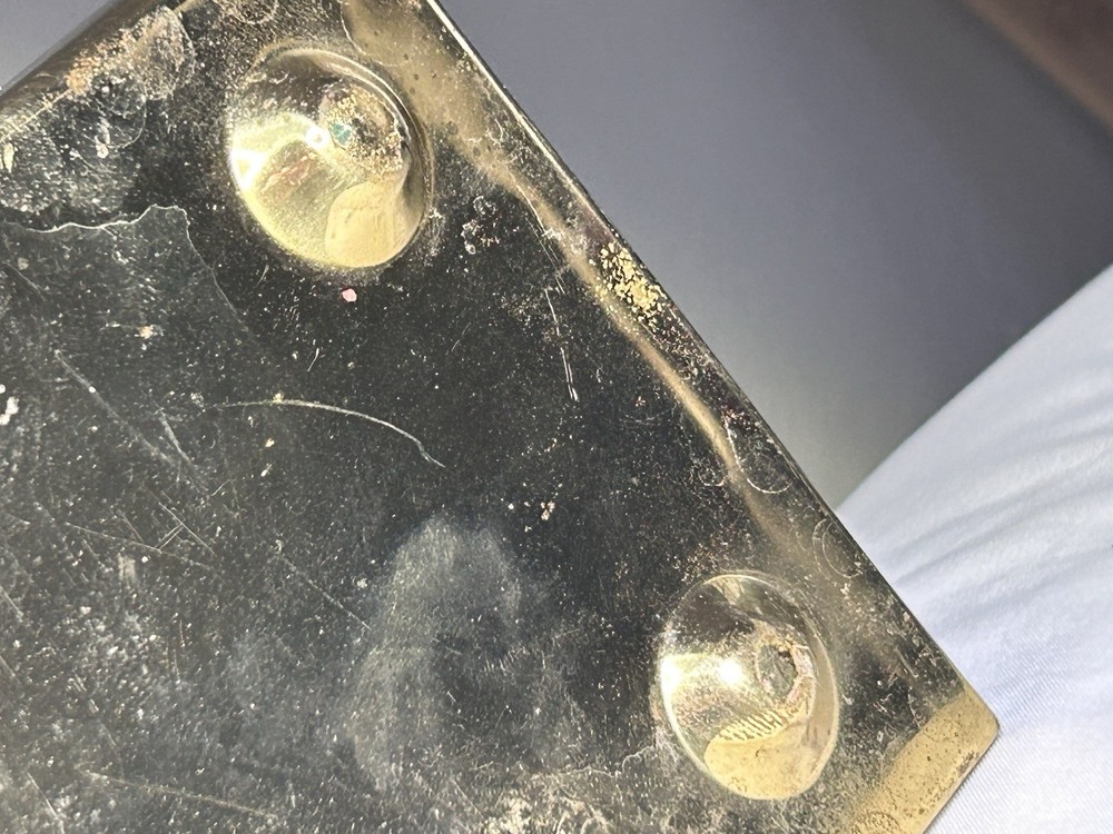 Vintage 12" Rectangular Brass Planter ~ Irving Schwartz "Contempora" Medallion