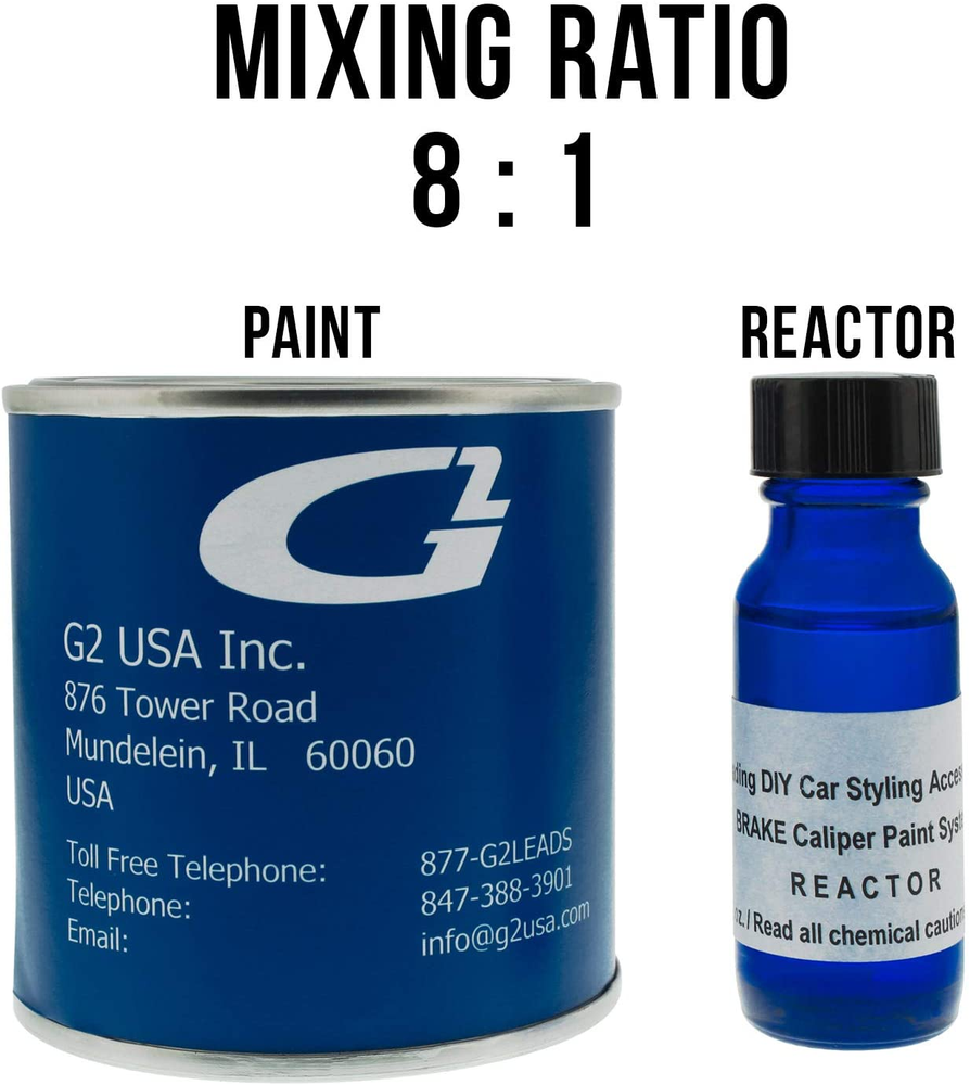 G2 High Temperature Brake Caliper Paint System Set RED G2160 - High Gloss
