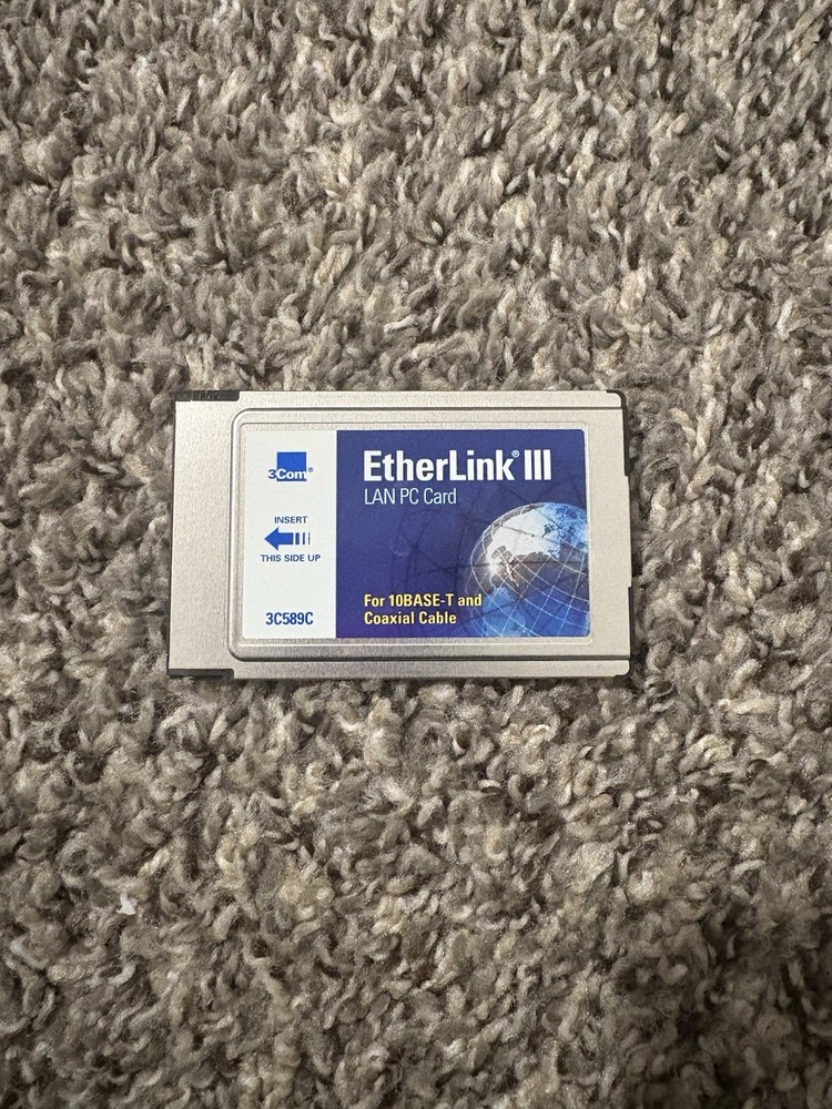 Vintage 1995 3Com EtherLink III LAN PC Card 3C589C kit_ Read Description