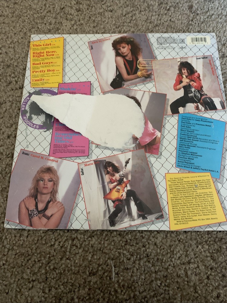 Precious Metal Signed Torn Back Cover Lp