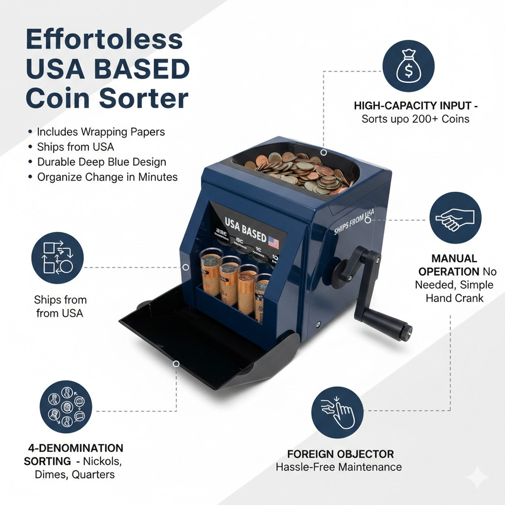 Precision S18 Manual Coin Sorter and Wrapper