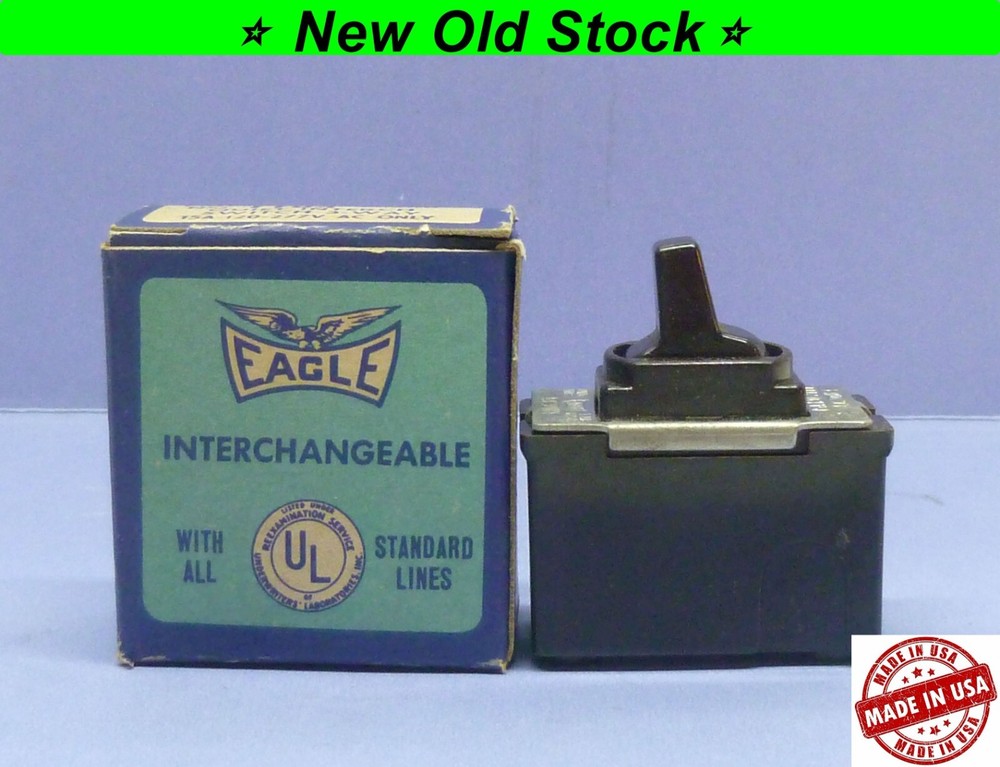 Vintage Brown 3-Way Toggle Quiet Light Switch Despard Interchangeable - Eagle