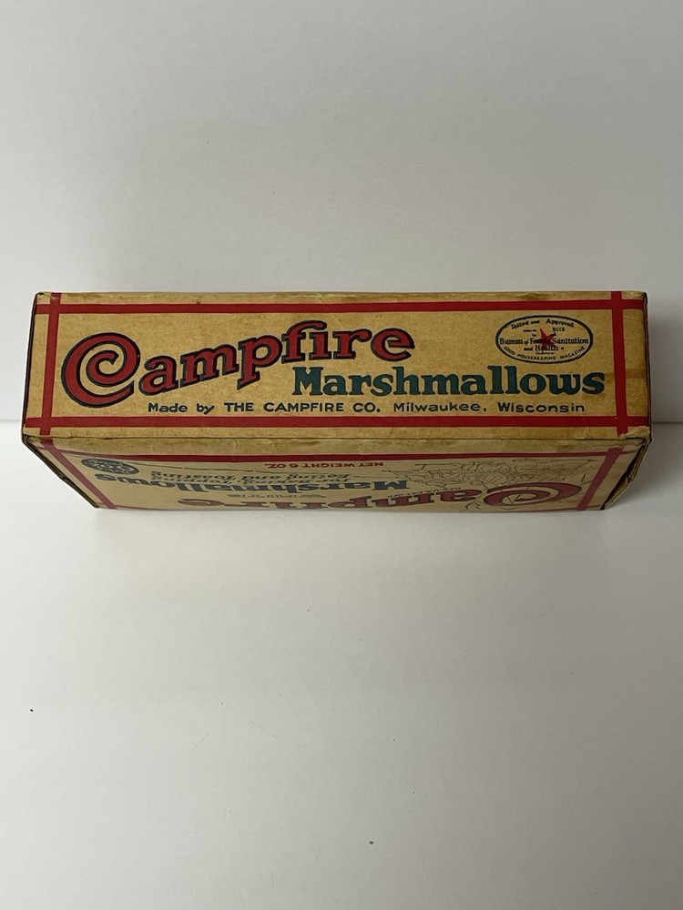 1920s-30s Campfire Marshmallows Cardboard Empty Box Extremely Rare