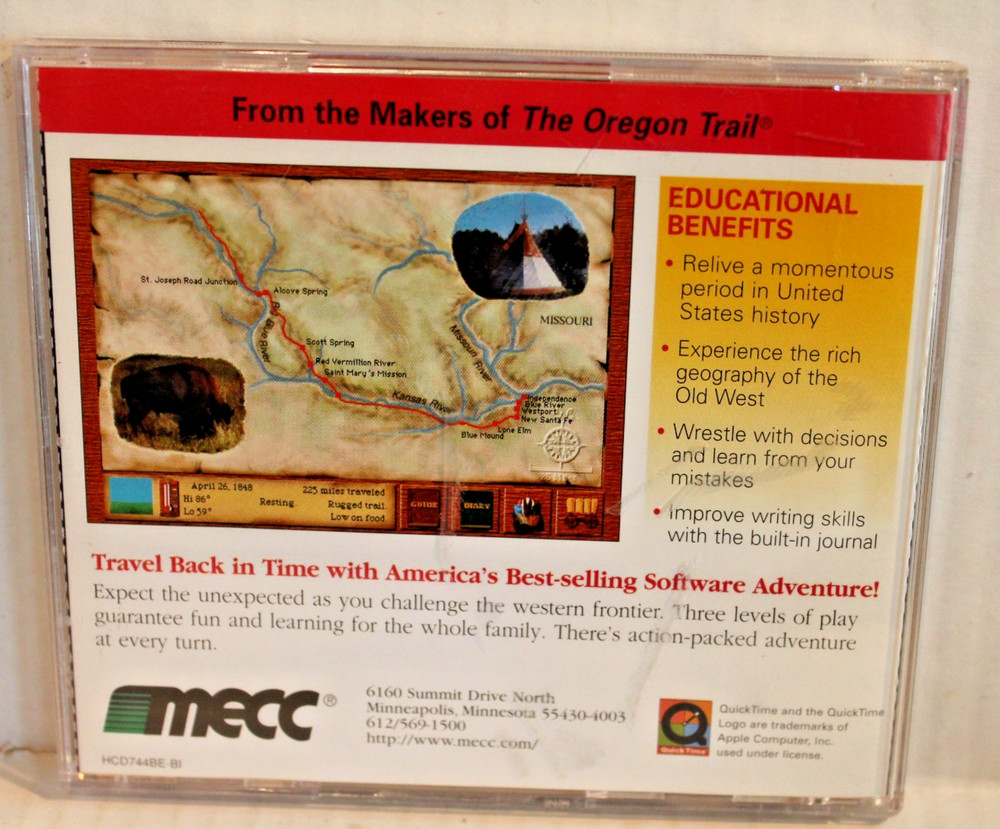 Oregon Trail II History Educational PC Computer Game CD-Rom Windows & Macintosh