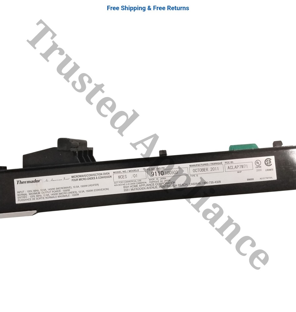 Microwave Control Panel Console A80347M7 Stainless