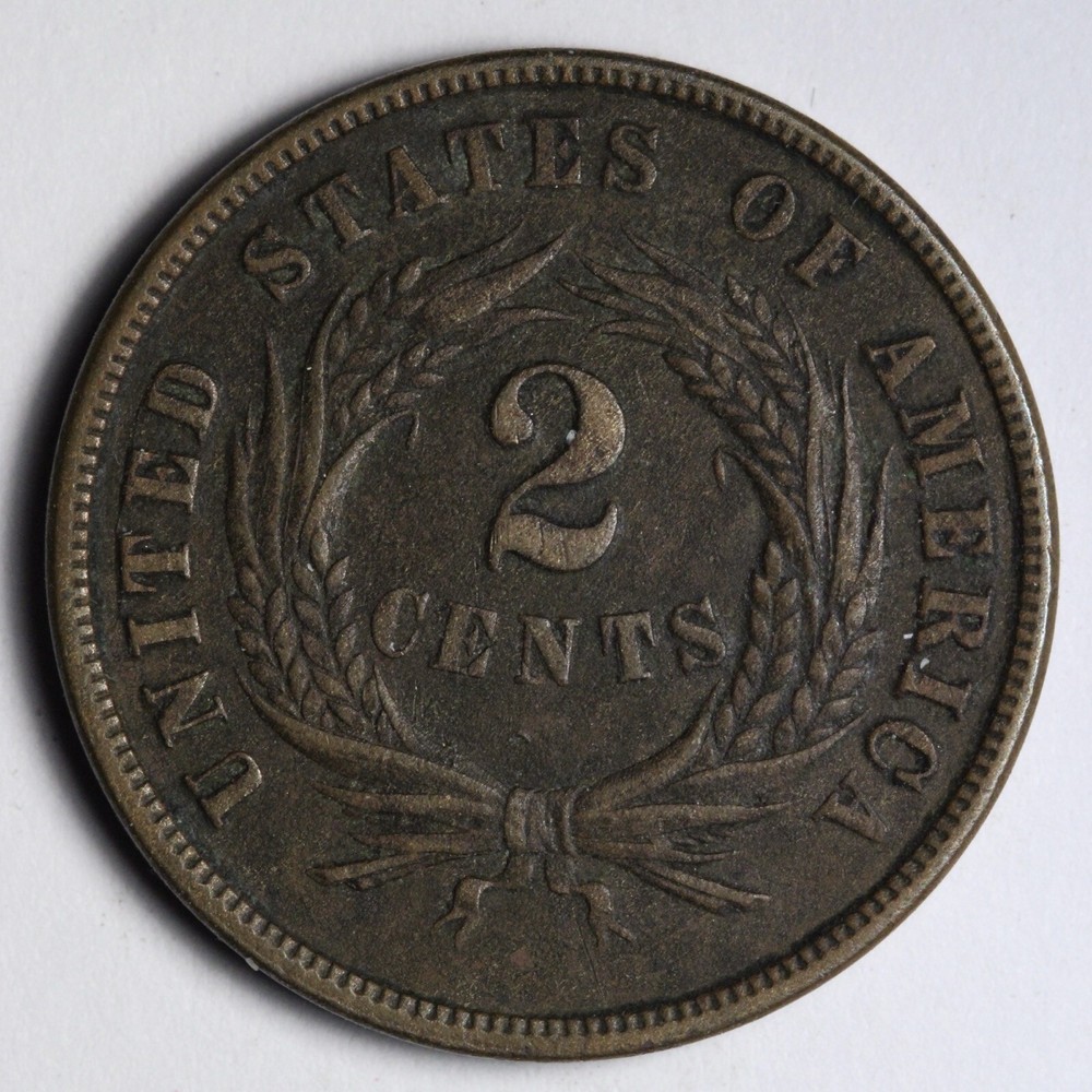 1868 Two Cent Piece XF+ E169 RTFE
