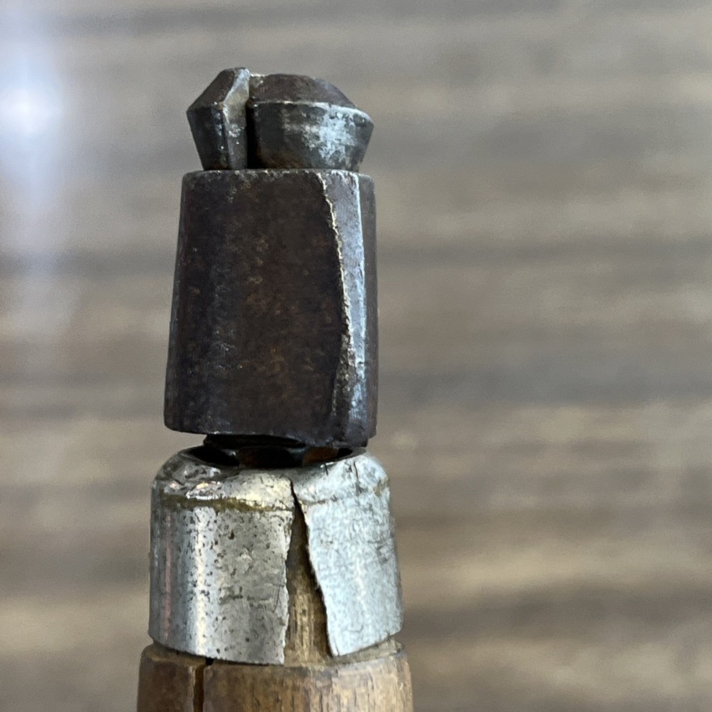 2 - VINTAGE Wood Handle Multitool Bit Holders Assorted bits Handle Storage