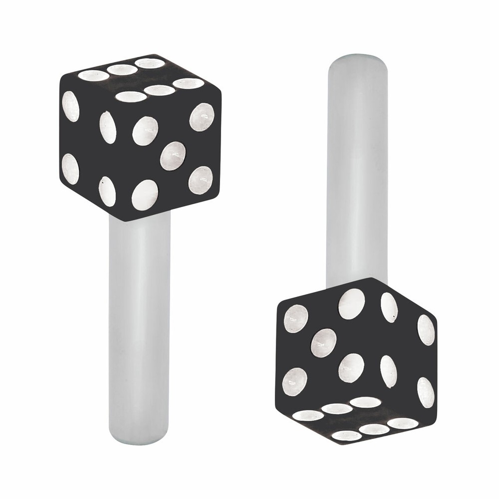 United Pacific 70042 Dice Door Lock - Black Knobs (2Pc/Set)