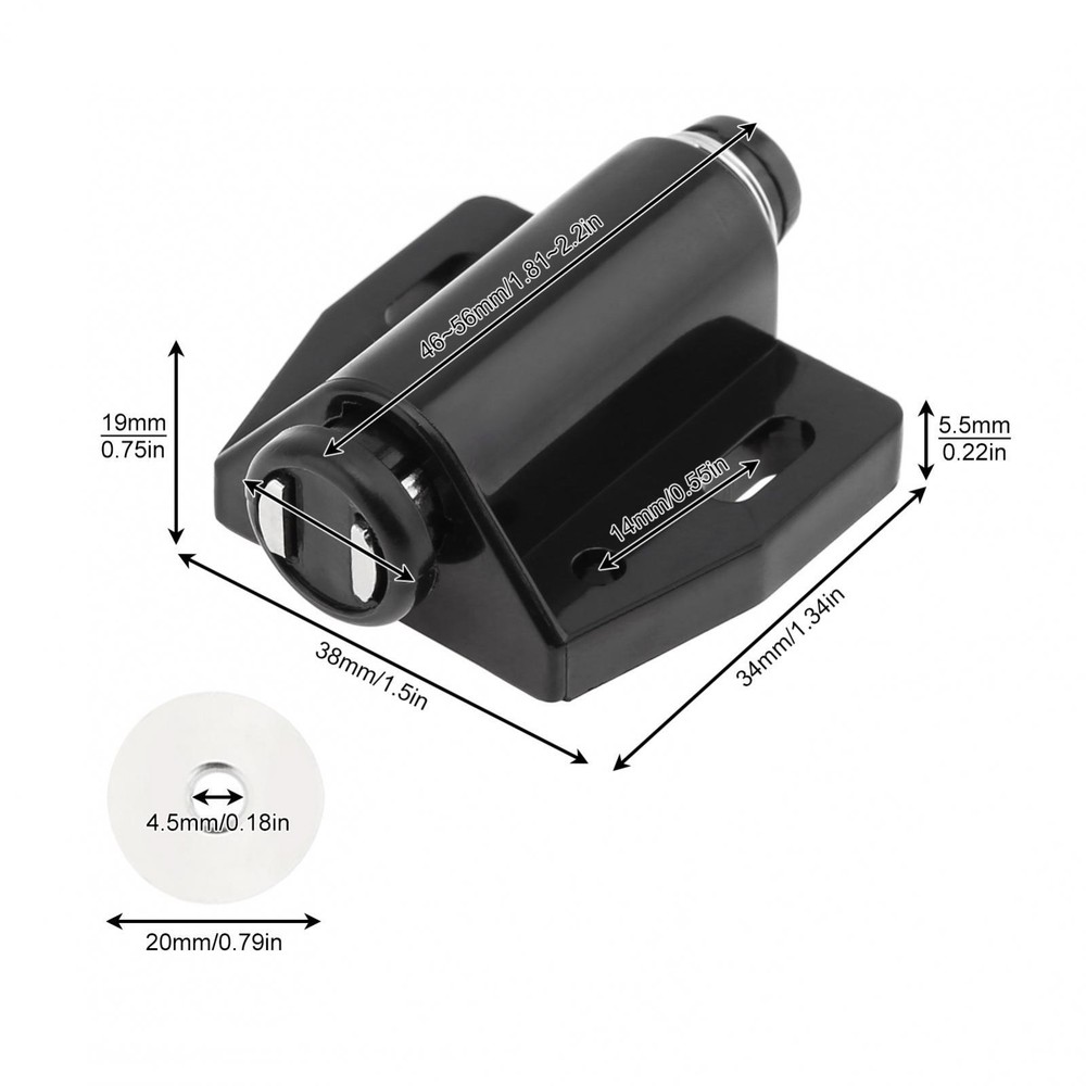 2 Pack Magnetic Touch Push Open Latch Kitchen Drawer Push Catch Pop Out Latch