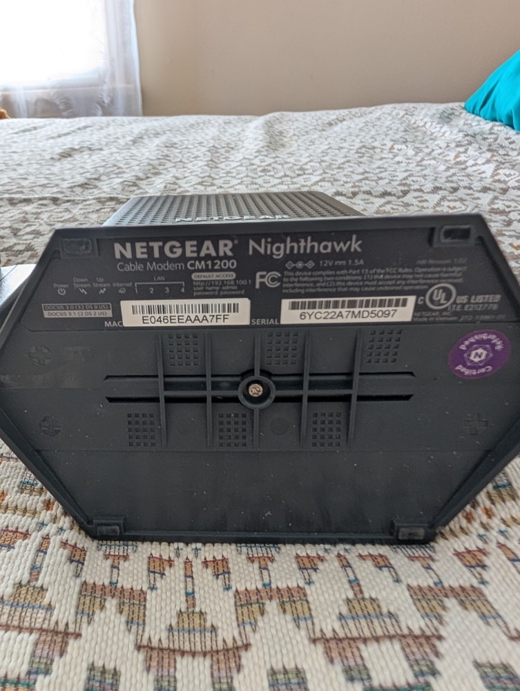 NETGEAR CM1200 Nighthawk DOCSIS 3.1 Multi-Gig Cable Modem