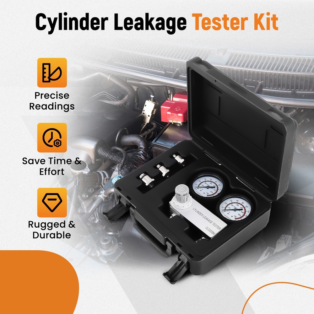 Cylinder Leak Down Tester Engine Compression Diagnostics Test Tool Kits