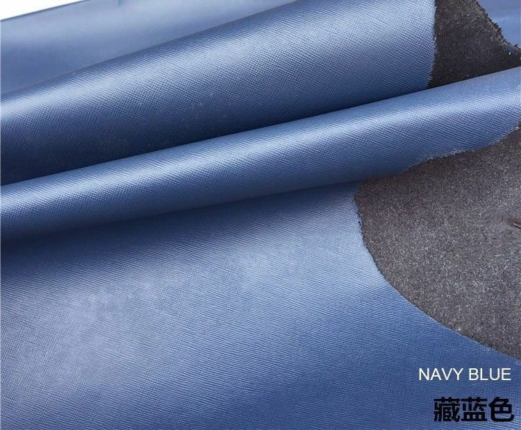 Blue taiga First layer leather material cross pattern cowhide for Leathercraft