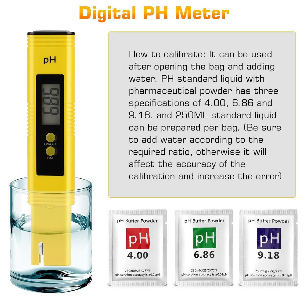 Digital TDS/pH testing Meter Pen Type pH Meter for Hydroponics,Household Water