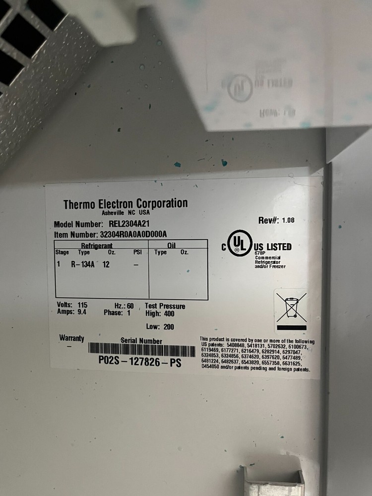 Thermo Electron Corp 4C Refrigerator REL2304A21