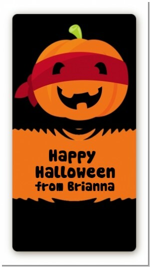 Jack O Lantern Personalized Halloween Rectangle Sticker - Halloween Favor