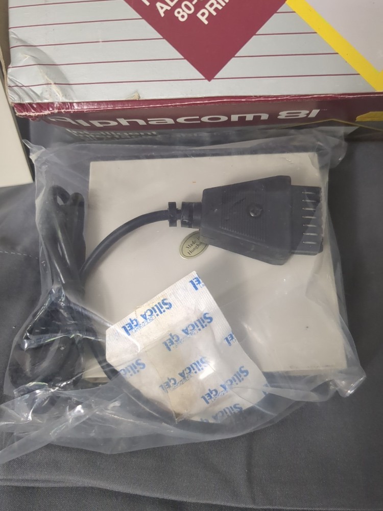 VINTAGE Alphacom 81 Dot Matrix Printer Cartridge Atari Interface Cable in boxes