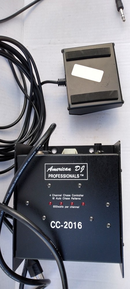 American DJ lighting sequencer with footswitch