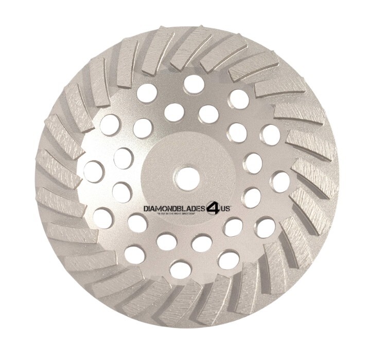 7" Swirl Cup Diamond Cup Grinding Wheel Surface prep 24 diamond segments
