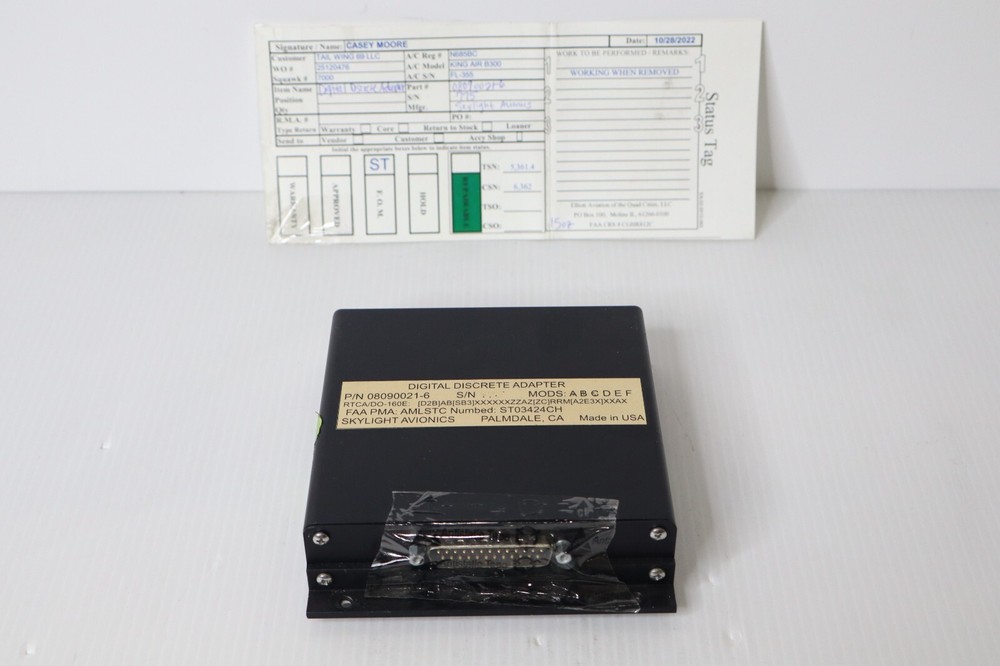 Skylight Avionics 08090021-6 Digital Discrete Adapter Removed Working