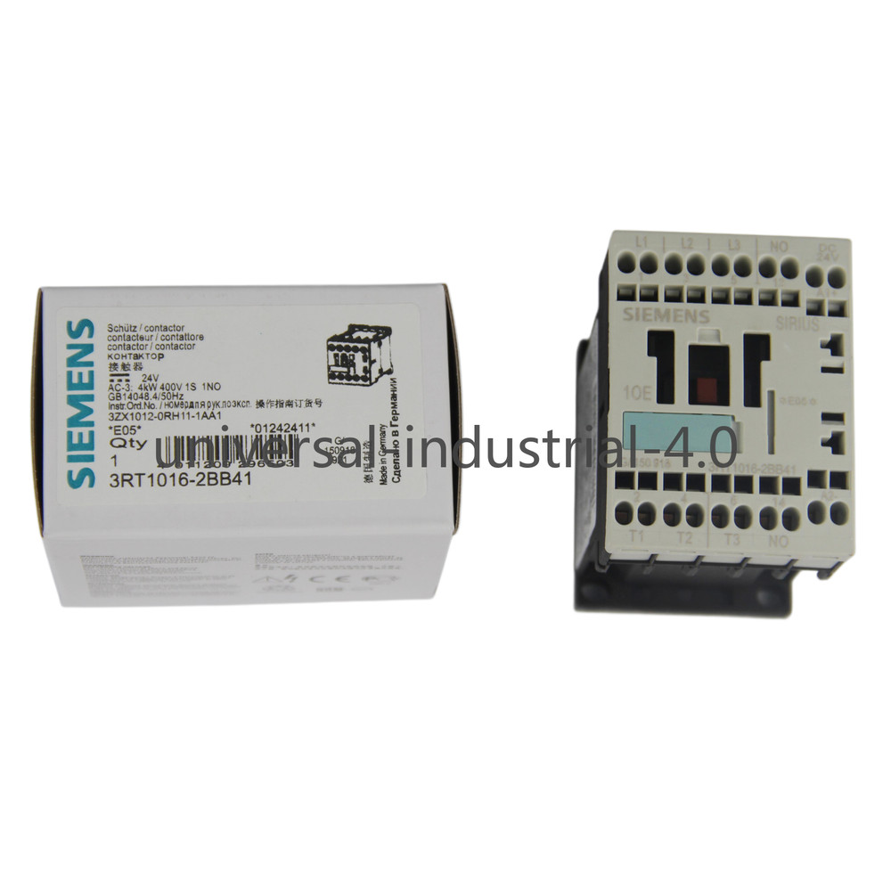 New SIEMENS 3RT1016-2BB41 PLC CONTACTOR 3-POLE 24VDC 9A AUXILIARY CONTACTS