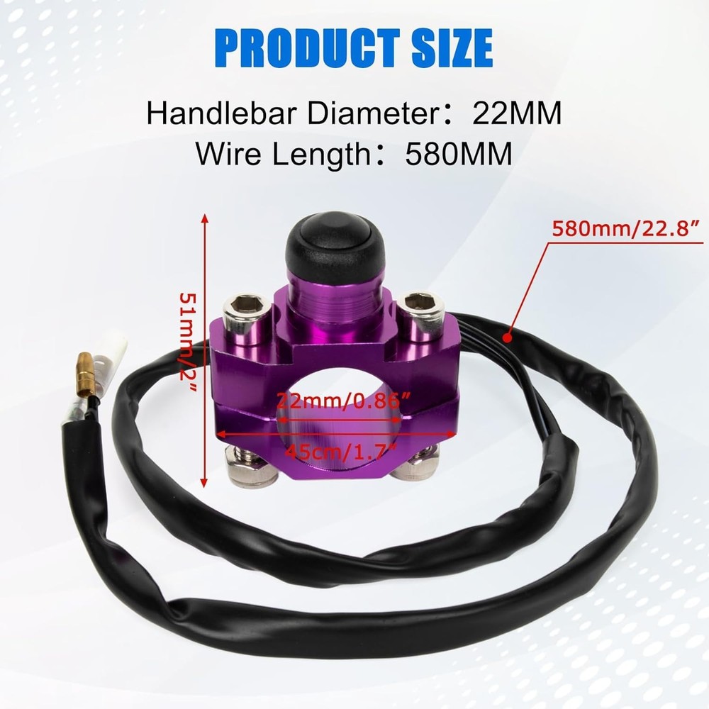 Universal Motorcycle Engine Kill Switch Handlebar Start On Off Switch Button Com