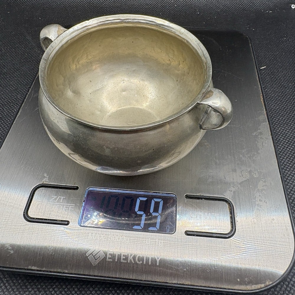 Peruvian Solid Silver Bowl - Hand Hammered "Ekeko" - .950 / .925 - 3.5"