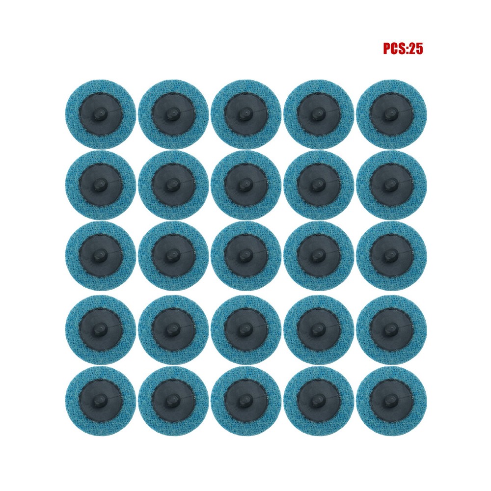25 Pcs 2" Blue Fine Prep Pad Discs Surface Conditioning Quick Change Discs