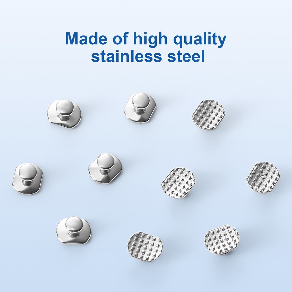 10pcs Dental Orthodontic Lingual Button Bondable Rectangular Monoblock