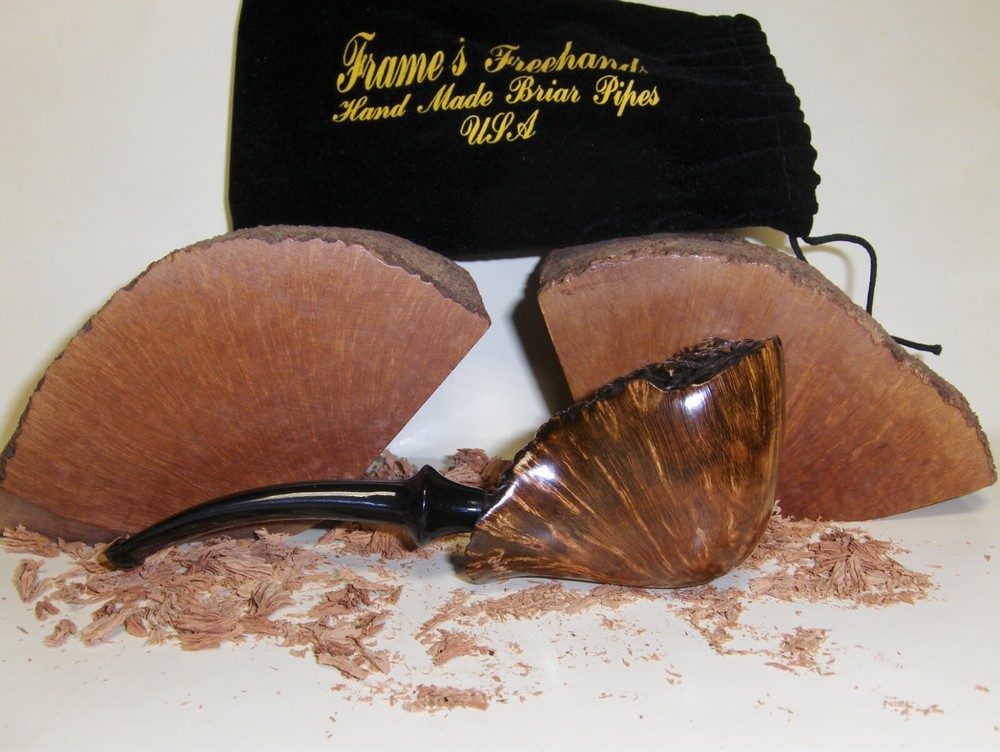 Frame's Freehand Danish Style Freehand Pipe With Vulcanite Stem !!!!!!!!