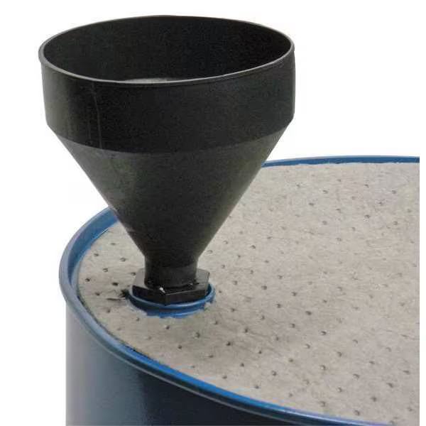 Drum Funnel 3-Quart with 2" Thread Funnel King , Polyethylene Black