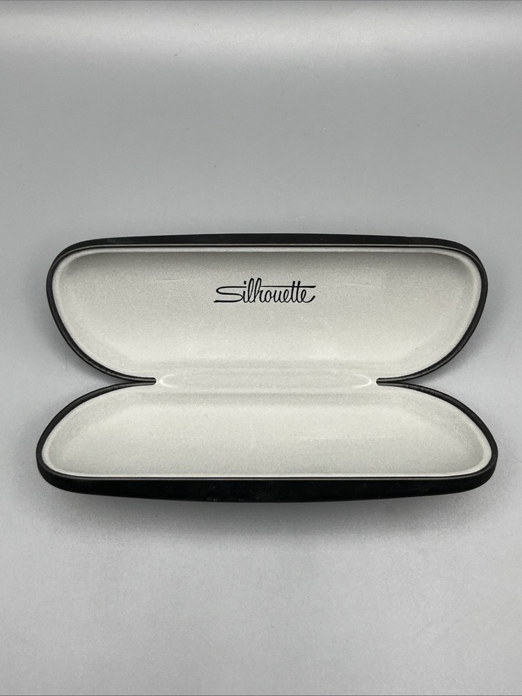 Silhouette Black Hard Clam Shell Eyeglasses Case