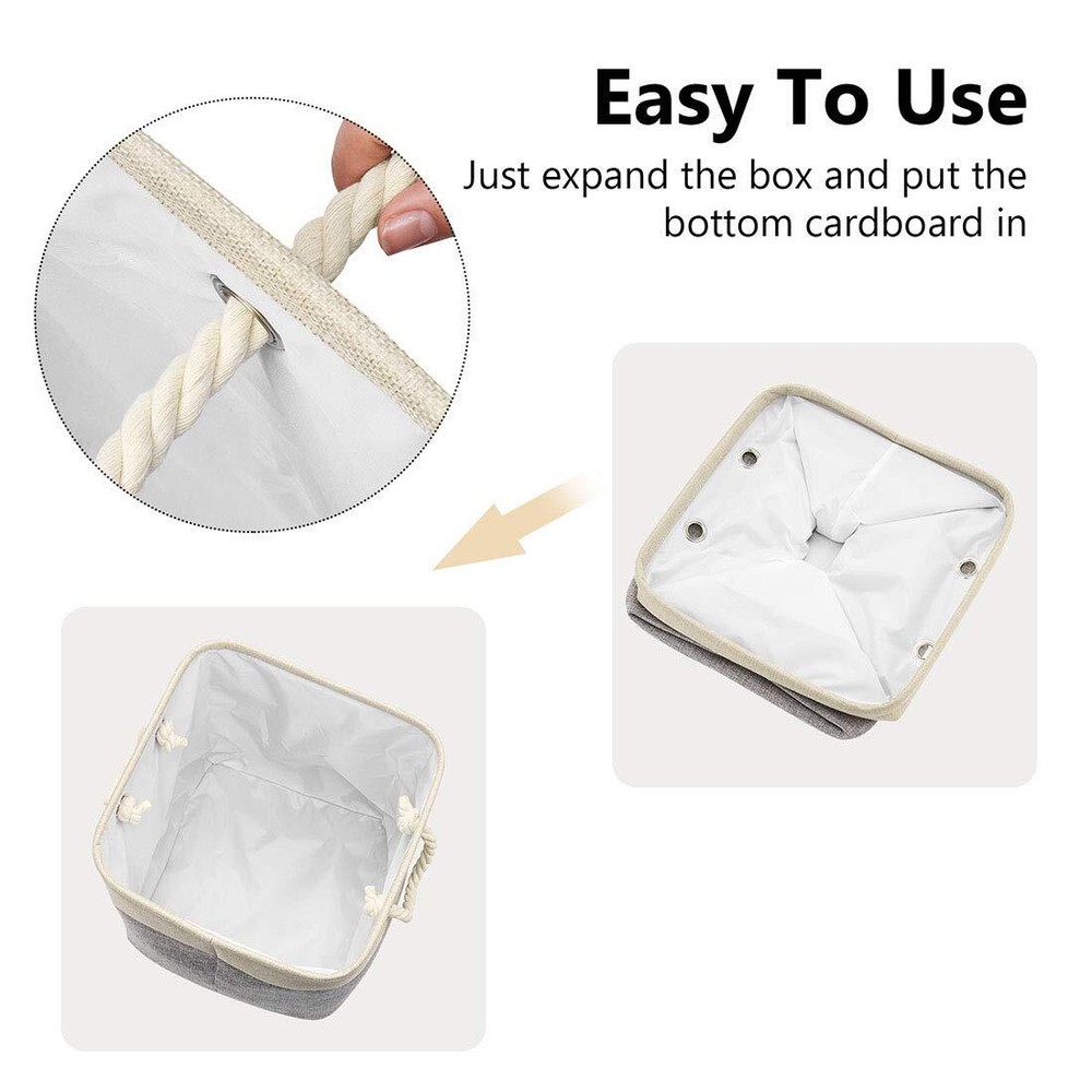 3pack Large Foldable Storage Binscollapsible Sturdy Cationic Fabric Organizing