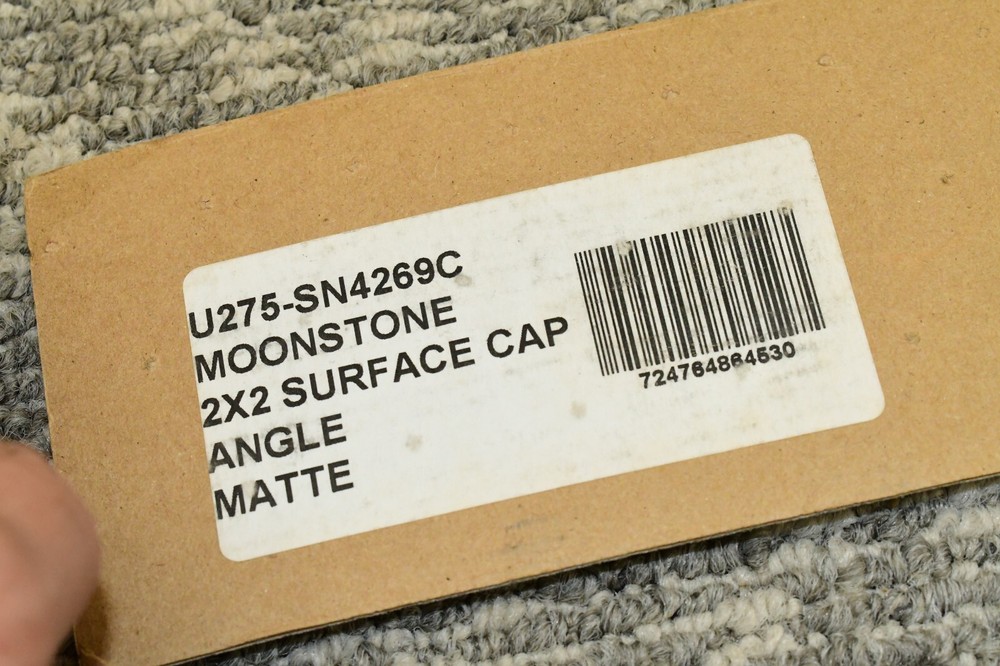 Surface Cap Mini Tile 2" x 2" Surface Cap Angle Matte MOONSTONE - U275-SN4269C