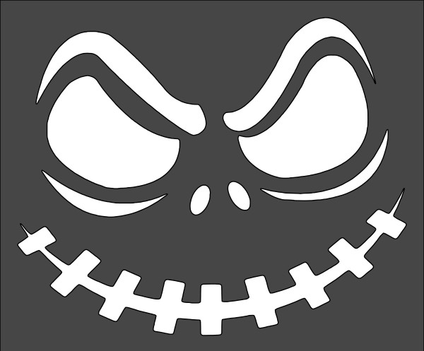 4"x4.5" Clear Plastic Stencil - Halloween Face (SD434)