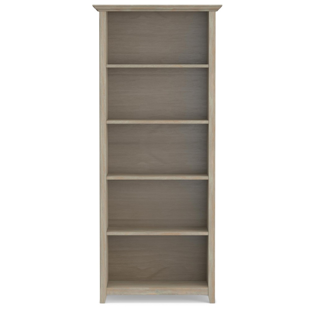 SIMPLIHOME Amherst SOLID WOOD 30 Inch Transitional 5 Shelf Bookcase in