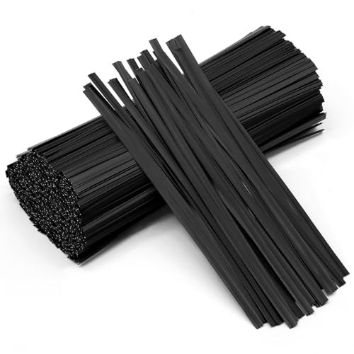5000 Pcs Black Plastic Coated Twist Ties, 5" Cable Ties, Bread Ties,