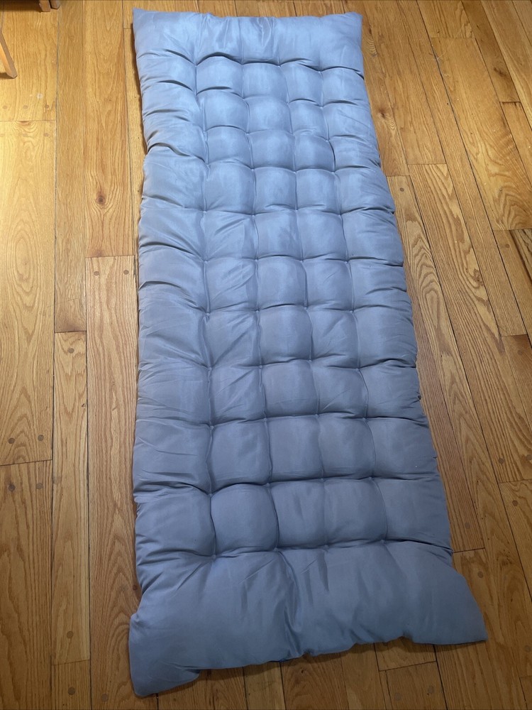 Quilted Cot Pad. 27”x75” Gray And Blue New