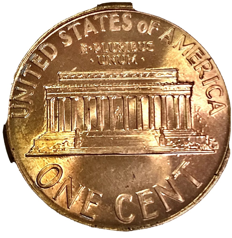 1989-D Penny dye error with dye ring on Obverse