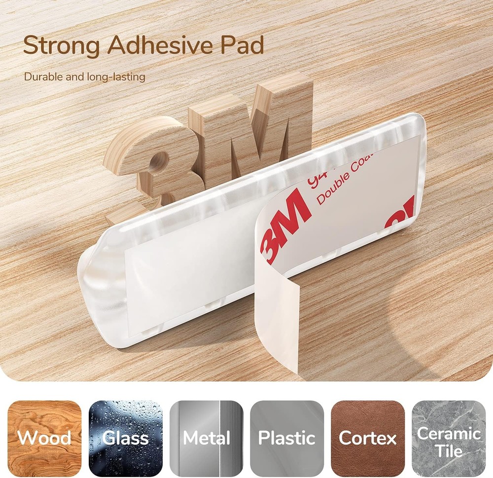 Syncwire Clear Cable Clips - Cord Holders - Self Adhesive
