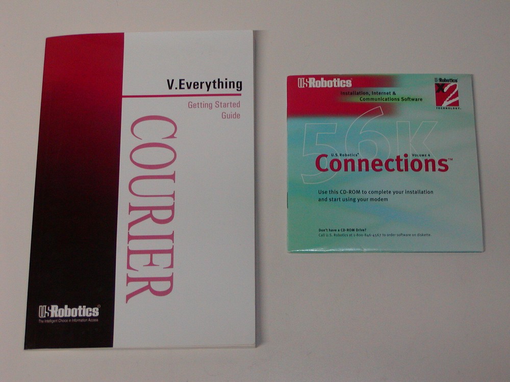VTG 1997 US Robotics V.Everything Modem Getting Started Guide + Software CDROM