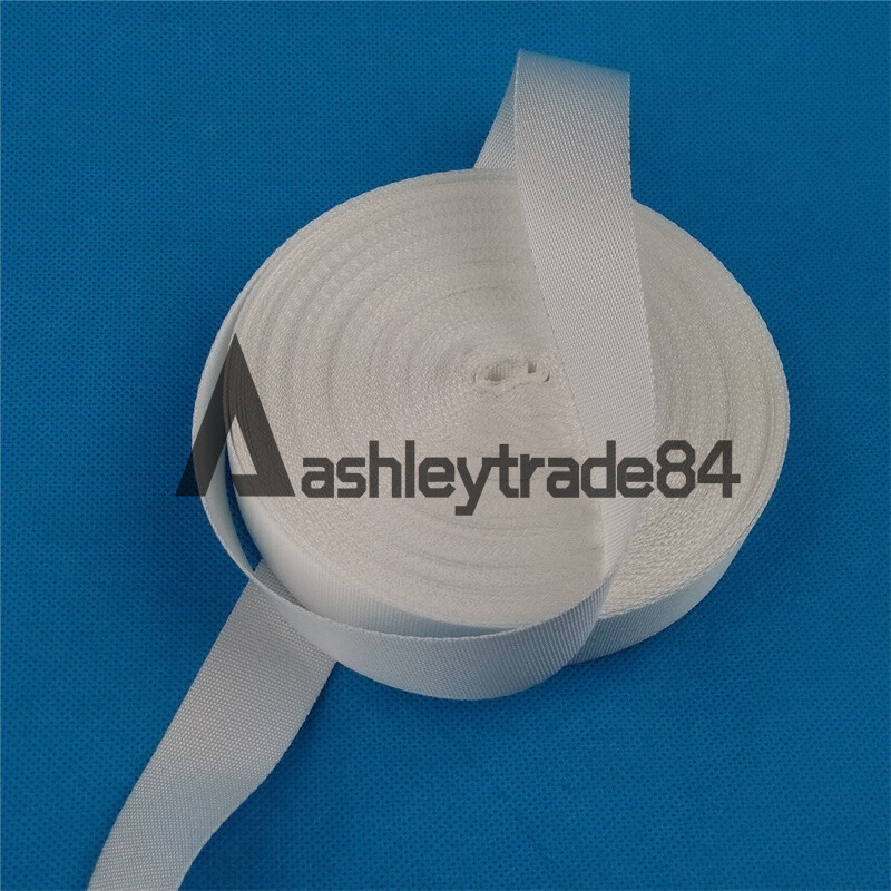 25M Length (25mm) Width White Strap Nylon Webbing Strapping NEW